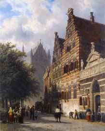 Springer, De Kerkgracht in Leiden