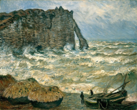 Monet, Stormachtige zee bij Etretat