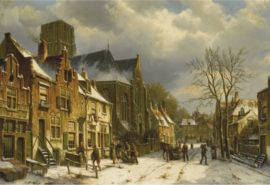 W. Koekkoek, Winters straatgezicht