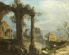 Canaletto, Een capriccio met ruïnes