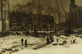 Breitner, Doorbraak van de Raadhuisstraat in de winter