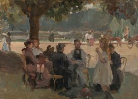 I. Israëls, in het Bois de Boulogne