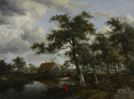 Hobbema, Boslandschap met watermolen 2