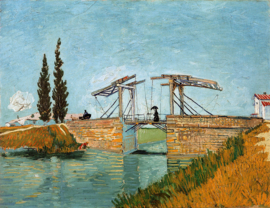 Van Gogh, Ophaalbrug van Arles met dame met parasol