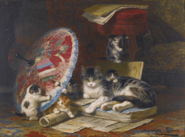 Ronner-Knip, Kittens met een parasol