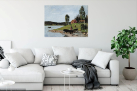 Munch, Baai met boot en huis