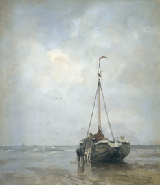 J. Maris, Bomschuit op het strand van Scheveningen