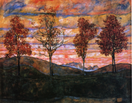 Schiele, Vier bomen