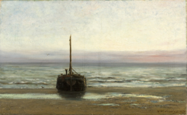Mesdag, Stille zee met gehavend schip
