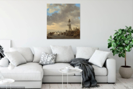 Van Goyen, IJsgezicht bij een houten observatietoren