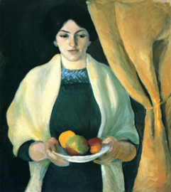 Macke, Portret met appels