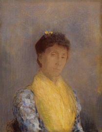 Redon, De gele shawl (Portret van Camille Redon)