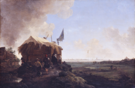 Asselijn, Het herstel van de Muiderdijk