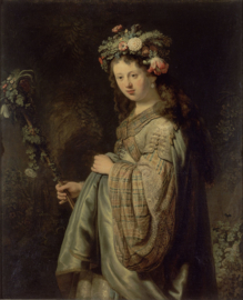 Rembrandt, Portret van Saskia als Flora