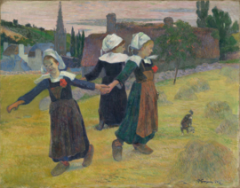Gauguin, Dansende Bretonse meisjes, Pont-Aven