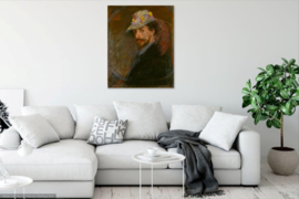 Ensor, Zelfportret met bloemenhoed