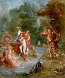 Delacroix, De zomer, Diana verrast door Aktaion