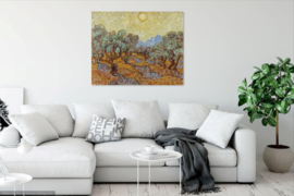 Van Gogh, Olijfbomen met gele lucht en zon
