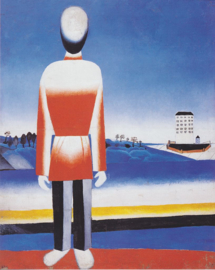 Malevich, Man in suprematisch landschap