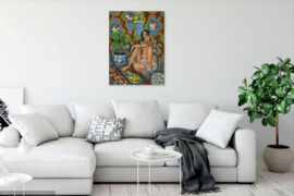 Matisse, Decoratief figuur op ornamentale achtergrond
