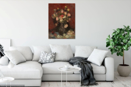 Van Gogh, Vaas met Chinese asters en tuingladiolen