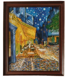 Van Gogh, Cafeterras bij nacht, Place du Forum, ingelijst
