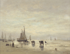 Mesdag, Strand met boten en schelpenvissers