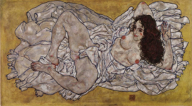 Schiele, Liggende vrouw