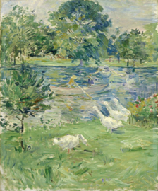 Morisot, Meisje in een boot met ganzen