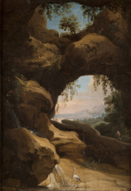 Asselijn, Landschap met uitzicht door de grot