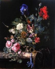 Van Aelst, Bloemen in een zilveren vaas