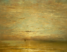 Mesdag, Stille zee bij zonsondergang