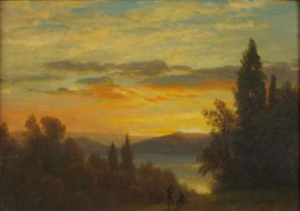 Bierstadt, Op de Hudson-rivier bij Irvington