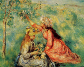 Renoir, Bloemplukkende meisjes in een weiland