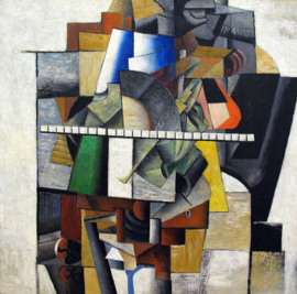 Malevich, Portret van Mikhail Matjuschin