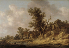 Van Goyen, Rustend bij een taveerne