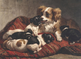 Ronner-Knip, Hond met puppies