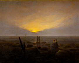 Friedrich, Opkomst van de maan boven de zee