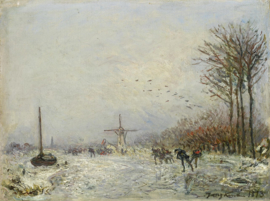 Jongkind, Kanaal in Holland in de winter