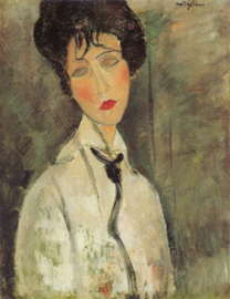 Modigliani, Vrouw met zwarte stropdas