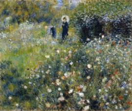 Renoir, Vrouw met een parasol in een tuin