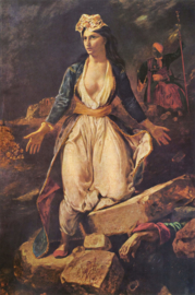 Delacroix, Griekenland, zieltogend op de ruïnes van Missolonghi