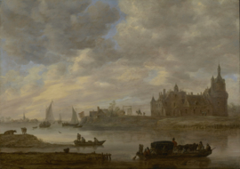 Van Goyen, Gezicht op Wijk bij Duurstede met kasteel