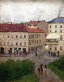 Munch, Straathoek met Grand Café