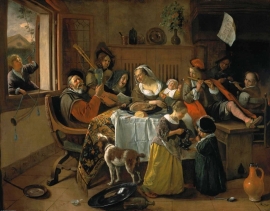 Steen, Het vrolijke huisgezin (het huishouden van Jan Steen)