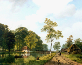 B.C. Koekkoek, Zomers riviergezicht in de provincie Utrecht