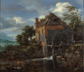 Van Ruisdael, Watermolen bij een boerderij