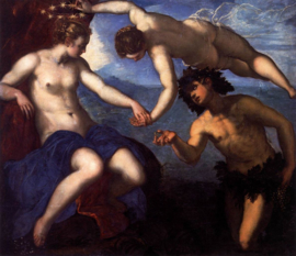 Tintoretto, Bacchus, Venus en Ariadne