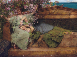 Alma-Tadema, In een rozentuin