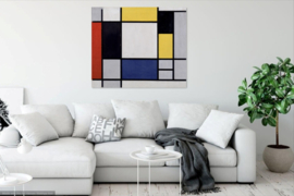 Mondriaan, Compositie met geel, rood, zwart, blauw en grijs